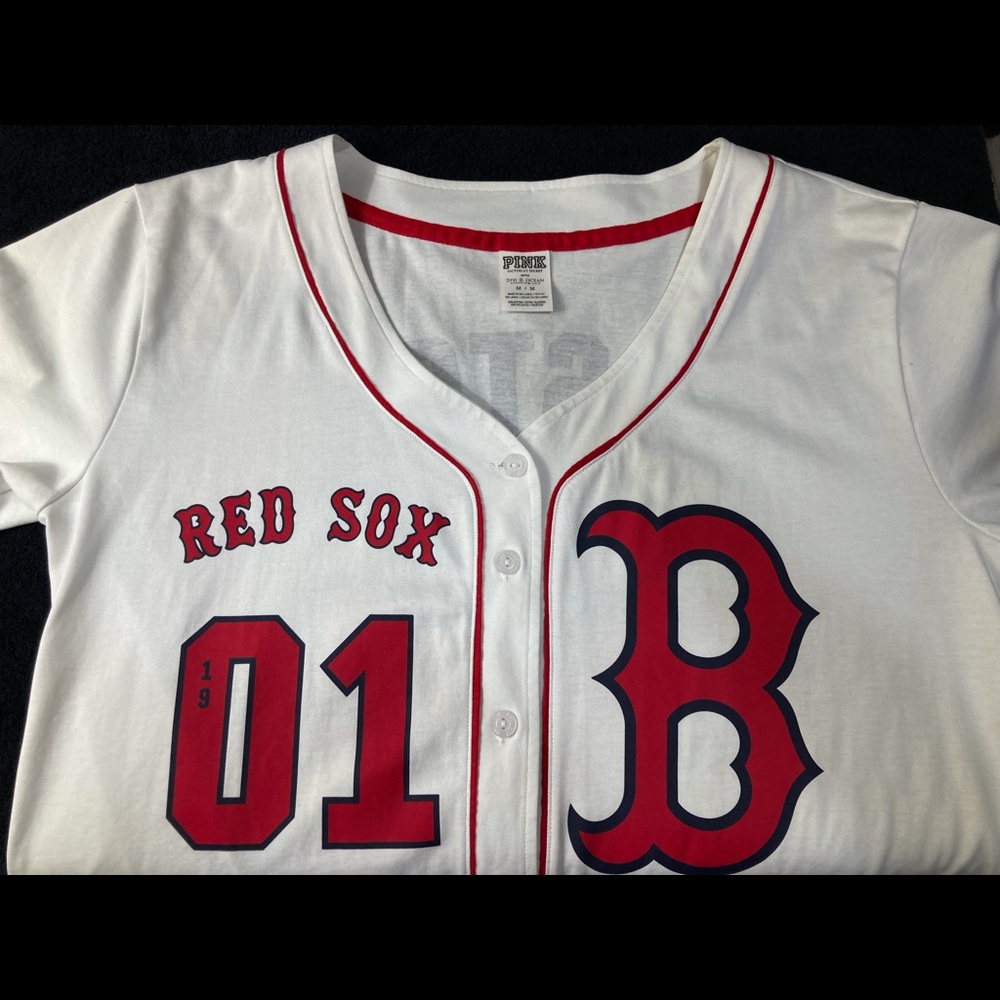 Victoria’s Secret PINK Red Sox Jersey Size Medium - Picture 7 of 11